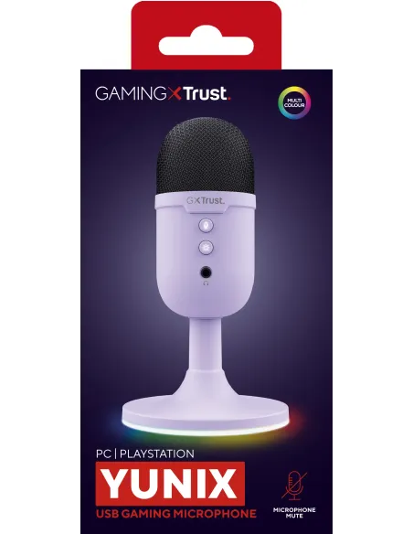 Trust GXT 234P Yunix Púrpura Micrófono de superficie para mesa Trust GXT 234P Yunix Púrpura Micrófono de superficie para mesa