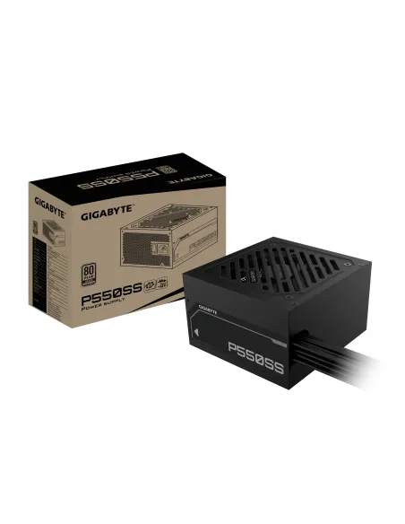GIGABYTE P550SS Fuente de Alimentación - PCIe 5.0, 80 PLUS Silver, Ventilador de 120 mm, Compatible con ATX 3.0, Enchufe EU