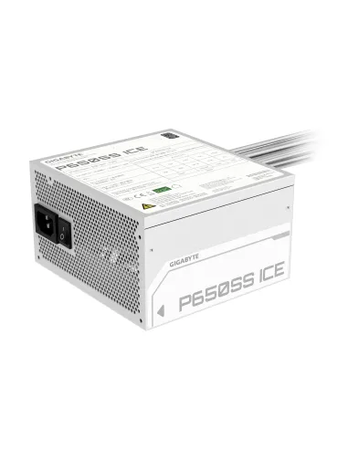 GIGABYTE P650SS ICE Fuente de Alimentación - PCIe 5.0, 80 PLUS Silver, Ventilador de 120 mm, Compatible con ATX 3.0, Enchufe EU