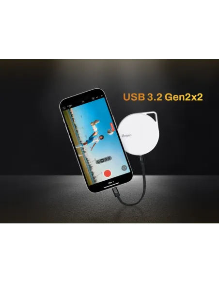Biwin PM2000 1 TB USB Tipo C USB 3.2 Gen 2x2 Negro