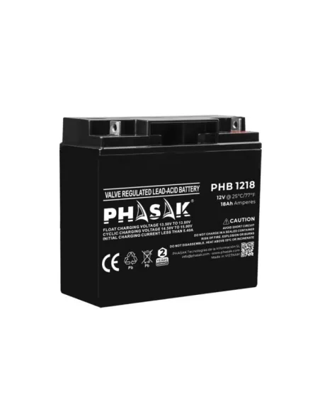 Bateria phasak phb 1218 compatible para sais 18ah 12v acido - plomo