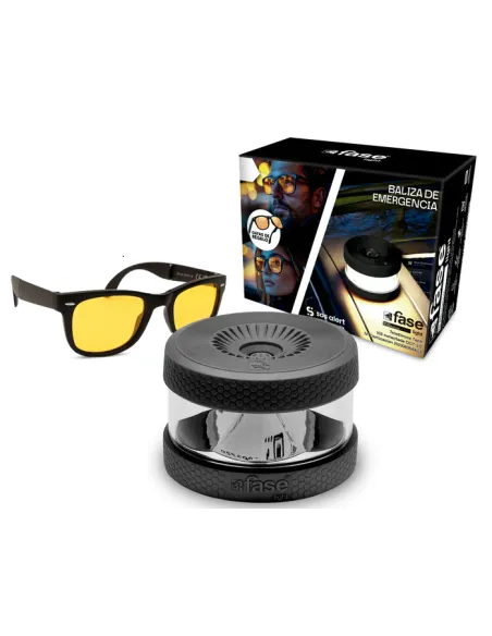 Baliza faselight luz de emergencia geolocalizada homologada v16 + gafas de regalo