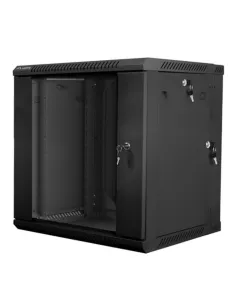 Armario lanberg mural doble seccion rack 19 pulgadas 12u - 600x600 negro