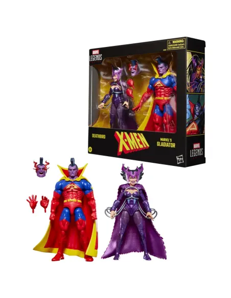 Pack de 2 figuras hasbro marvel legends series x - men deathbird vs marvel's gladiator