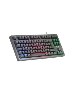 Mars Gaming MK023, Teclado Gaming TKL, Tecnología Híbrida H-Mech, Iluminación FRGB Rainbow, Anti-ghosting, Compatibilidad