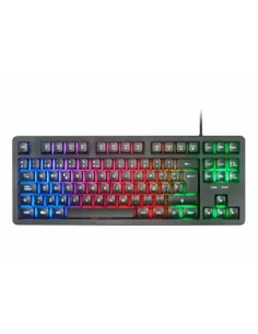Mars Gaming MK023, Teclado Gaming TKL, Tecnología Híbrida H-Mech, Iluminación FRGB Rainbow, Anti-ghosting, Compatibilidad 2