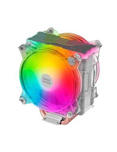 Mars Gaming Disipador CPU Triple ARGB, 6 Heatpipes HCT, TDP 220 W, 2 Ventiladores 12 cm, MCPU66