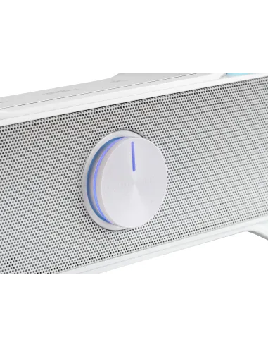 Mars Gaming MSBXW Blanco, Barra de Sonido RGB, Bluethooth 5.0+Jack 3.5, Sonido DSP 10W