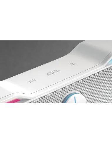 Mars Gaming MSBXW Blanco, Barra de Sonido RGB, Bluethooth 5.0+Jack 3.5, Sonido DSP 10W