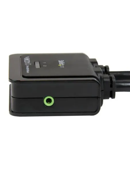 StarTech.com Conmutador Switch KVM 2 puertos HDMI USB Audio con Cables Integrados - 1080p