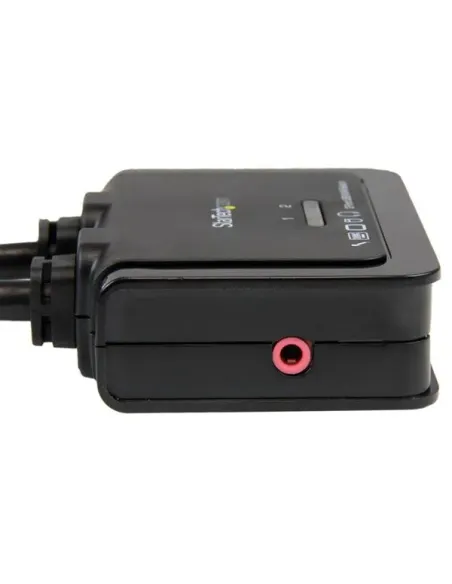 StarTech.com Conmutador Switch KVM 2 puertos HDMI USB Audio con Cables Integrados - 1080p