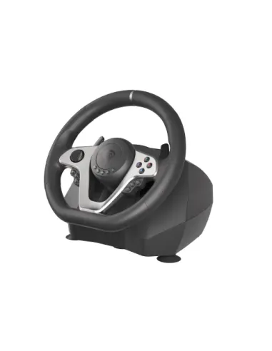 GENESIS Seaborg 400 Negro, Plata USB Volante + Pedales Nintendo Switch, PC, PlayStation 4, Playstation 3, Xbox 360, Xbox One,