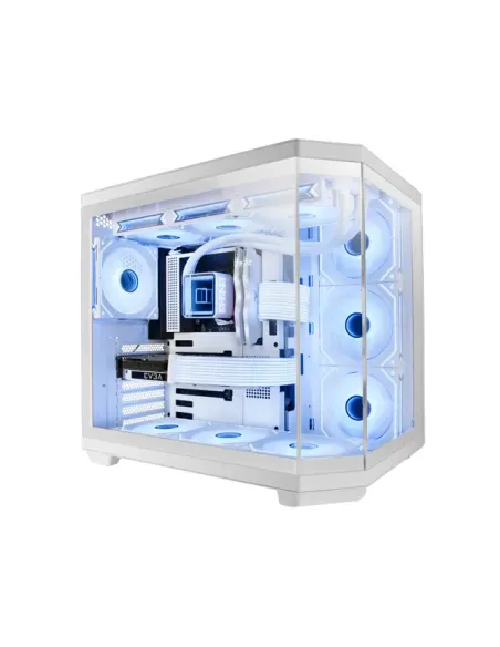 Mars Gaming MC-3TCORE, Caja Gaming Custom ATX, Triple Ventana Cristal Templado Extraíble, Cámara Dual, Semitorre Compatible con