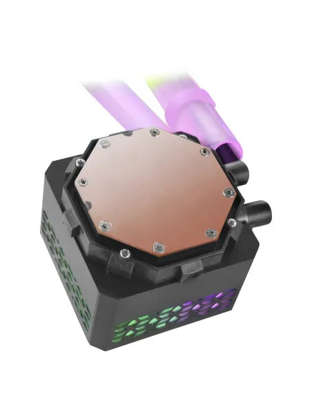 Mars Gaming ML-ULTRA360 Negro, Refrigeración Líquida CPU, TDP 650W, Espejo Infinito, 3 Ventiladores Silenciosos FDB ARGB, Tubos