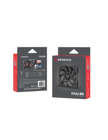 GENESIS Oxal 120 Carcasa del ordenador Ventilador 12 cm Negro 1 pieza(s)