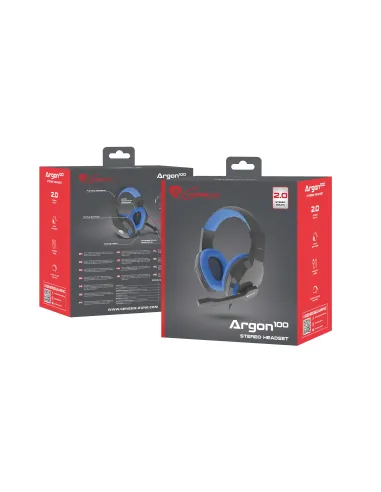 GENESIS ARGON 100 Auriculares Alámbrico Diadema Juego Negro, Azul