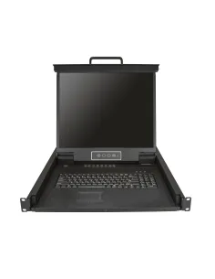 StarTech.com Consola KVM de 16 puertos para Montaje en Rack - Teclado QWERTY - con Cables de 1,8m - Conmutador KVM con Monitor 2