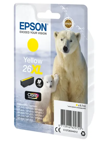 Epson Polar bear Cartucho 26XL amarillo