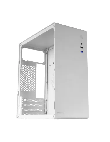 Tacens ORUMX, Caja Minitorre Slim, Micro-ATX Ultra Compacta, Estructura de Acero, Ventilador 80mm, Blanco