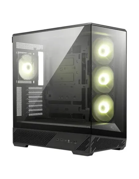 CAJA MSI MAG PANO 130R PZ,3X2.5"+2X2.5"/3.5”,3X120+1X120MM (ARGB),2XUSB3.2+1USB3.2 TYPE C+AUDIO+MICRO,MID TOWER,NEGRA