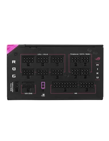 ASUS ROG -THOR-1200P3-MIKU unidad de fuente de alimentación 1200 W 20+4 pin ATX ATX Multicolor