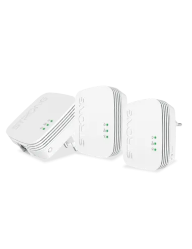 Strong Powerline 600 Triple Pack Mini 600 Mbit/s Ethernet Blanco 3 pieza(s)