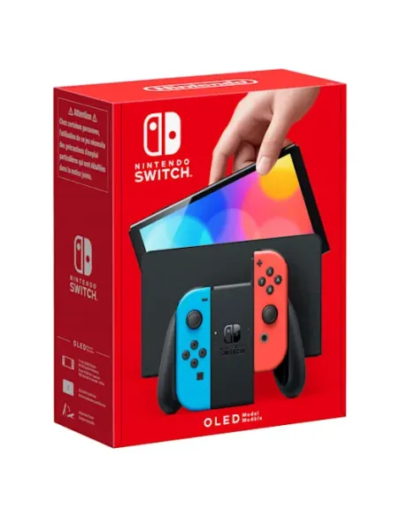 Nintendo Switch OLED videoconsola portátil 17,8 cm (7") 64 GB Pantalla táctil Wifi Azul, Rojo