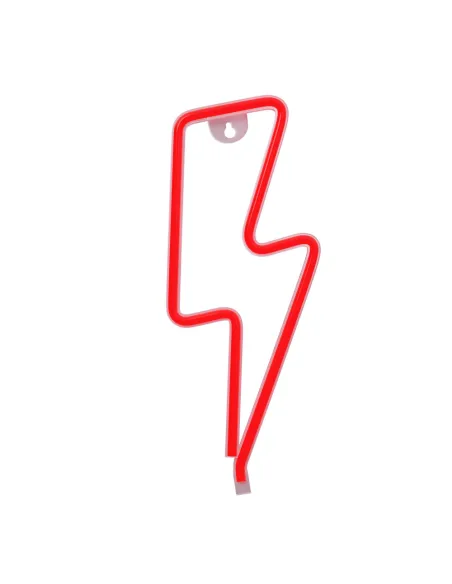 Lampara forever neon led light bolt red bat+usb Lampara forever neon led light bolt red bat+usb
