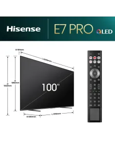 Hisense 100E7NQ PRO 2,54 m (100") 4K Ultra HD Smart TV Wifi Negro 500 cd   m² 2