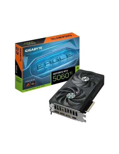 GIGABYTE GeForce RTX 5060 Ti EAGLE OC 8G Tarjeta Gráfica – 8 GB GDDR7, 128 bits, PCI-E 5.0, 2617 MHz Frecuencia del núcleo, 3 x