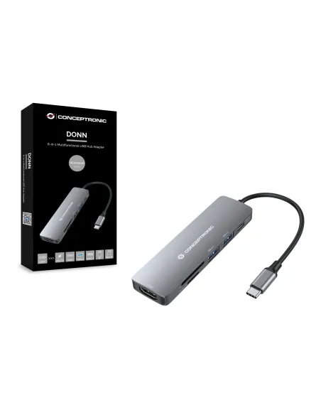 Conceptronic DONN11G USB 3.2 Gen 1 (3.1 Gen 1) Type-C Gris