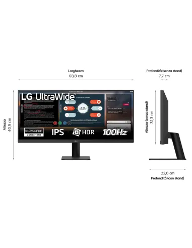 LG 29U511A-B pantalla para PC 73,7 cm (29") 2560 x 1080 Pixeles WFHD LCD Negro