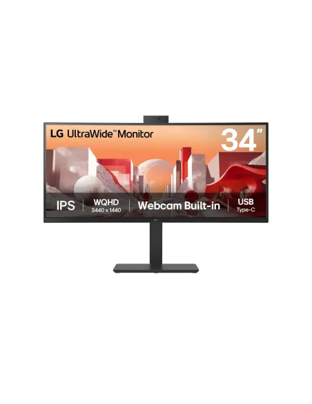 LG 34BA85QE-B pantalla para PC 86,4 cm (34") 3440 x 1440 Pixeles Wide Quad HD LCD Negro