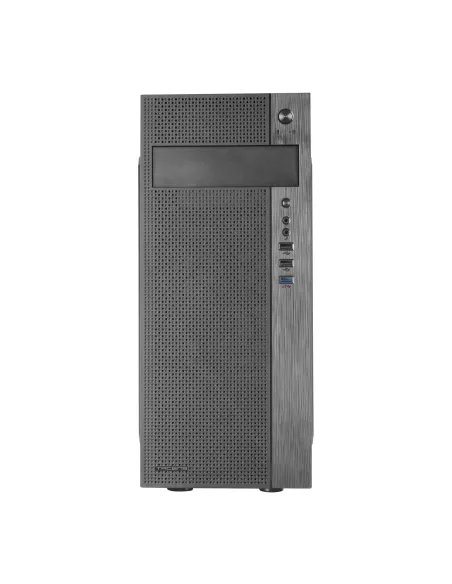 Tacens 2FERROX, Caja PC Semitorre ATX, Ventilador Lateral 12cm, Rejilla Frontal, Acero, Negro
