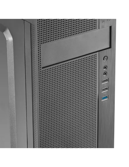 Tacens 2FERROX, Caja PC Semitorre ATX, Ventilador Lateral 12cm, Rejilla Frontal, Acero, Negro