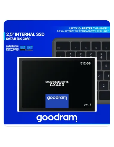 Goodram CX400 gen.2 512 GB 2.5" Serial ATA III 3D TLC NAND