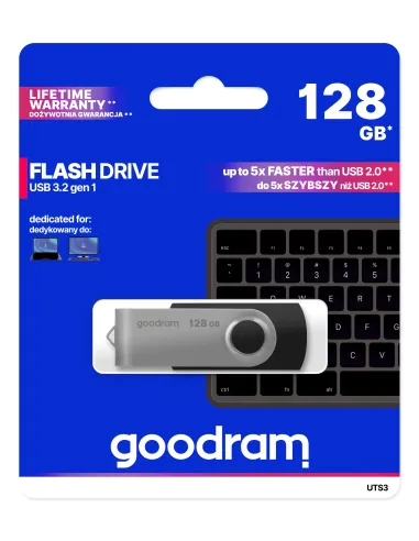 Goodram UTS3 unidad flash USB 128 GB USB tipo A 3.2 Gen 1 (3.1 Gen 1) Negro