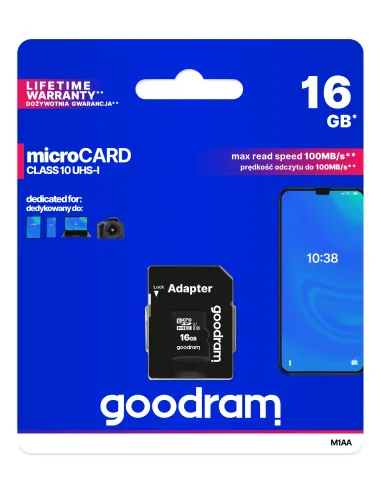 Goodram M1AA 16 GB MicroSDHC UHS-I Clase 10