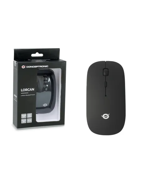Conceptronic LORCAN01B ratón Oficina Ambidextro Bluetooth Óptico 1600 DPI