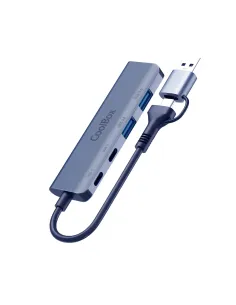 CoolBox HUB4 LITE USB-C A 4 PUERTOS 2USB-C Y 2USB-A 3.2 GEN1 ALUMINIO
