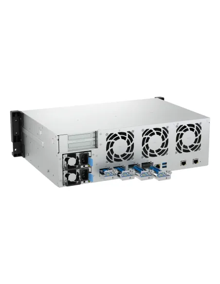 QNAP TS-H1655XEU-RP Servidor de almacenamiento Bastidor (3U) Intel Atom® C5125 8 GB DDR4 0 TB QuTS hero Negro, Gris