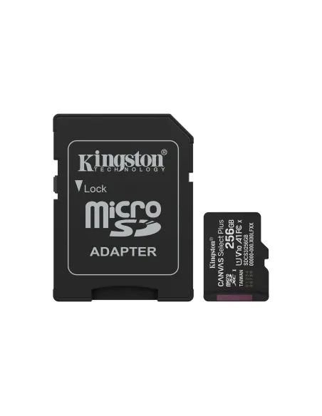 Kingston Technology 256GB microSDXC Canvas Select Plus Gen3 150MB s A1 (Incluye adaptador de SD)