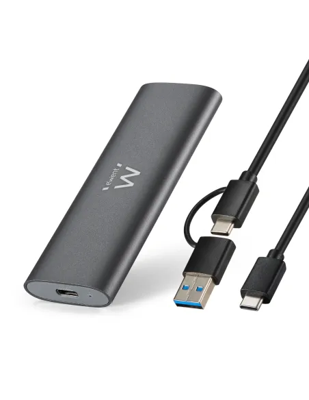 Ewent EW7060 caja para disco duro externo Caja externa para unidad de estado sólido (SSD) Gris Oscuro