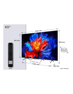 TCL P8K 65P8K Televisor 165,1 cm (65") 4K Ultra HD Smart TV Wifi Metálico 350 cd   m² 2