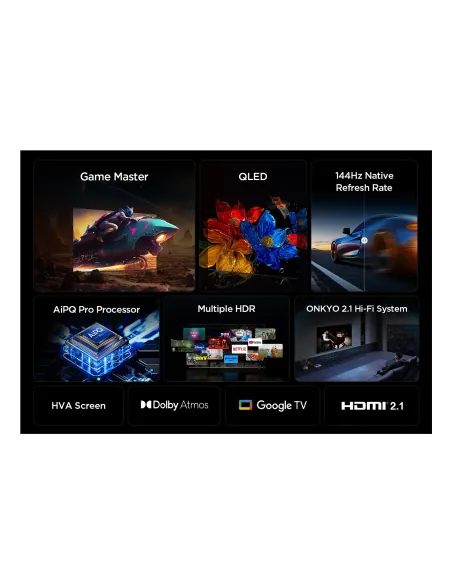 TCL P8K 65P8K Televisor 165,1 cm (65") 4K Ultra HD Smart TV Wifi Metálico 350 cd   m²