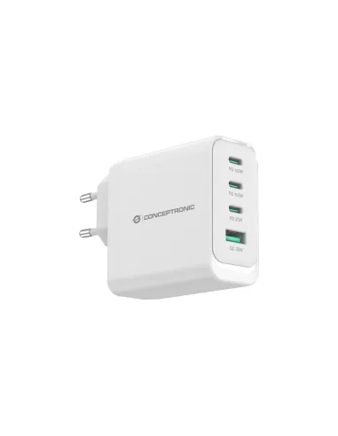 Conceptronic ALTHEA22W100 cargador de dispositivo móvil Universal Blanco Corriente alterna Carga rápida Interior