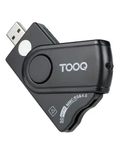 TooQ Lector Tarjetas Inteligentes, DNI Electrónico, SIM, SD, SF, USB-A, Negro