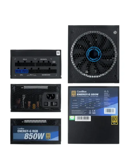 Deep Gaming COOLBOX GAMING FUENTE DE ALIMENTACION ATX ENERGY-G 850W RGB 80+GOLD MODULAR (100V-240V)