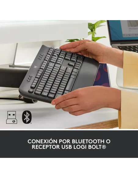 Logitech 920-010917 teclado Oficina Bluetooth QWERTY Español Grafito