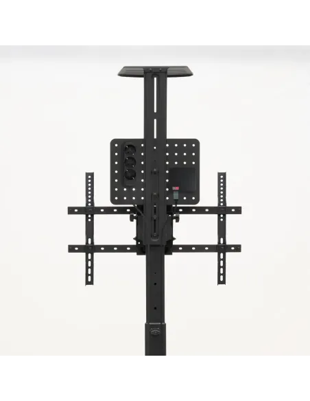 TooQ “COMETA” Soporte de Suelo con Ruedas con Regulación de Altura para Pantallas 37"- 70", Rotación 90°, Negro